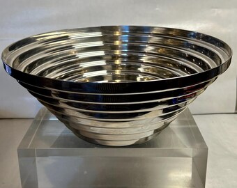 Iconic Alessi 'Maya' Bowl | Giulio Confalonieri Designer | Made in Italy | Stainless Steel | Vintage 1970s