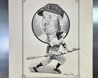 Duke Snider Lithograph and Autograph | 1985