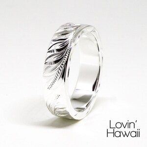 Hawaiian Ring, Mens Hawaiian Ring, Handmade Hawaii Wedding Ring, Sterling Silver Hawaiian Jewelry, Local Hawaiian Gifts- 6mm