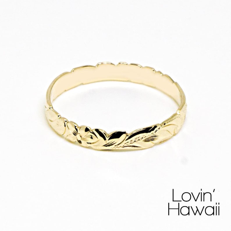 Hawaiian Jewelry Hawaiian Ring Hawaiian Wedding Ring 14K Etsy