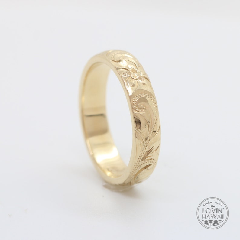 Anillo de boda hecho a mano de Hawái anillo hawaiano ...
