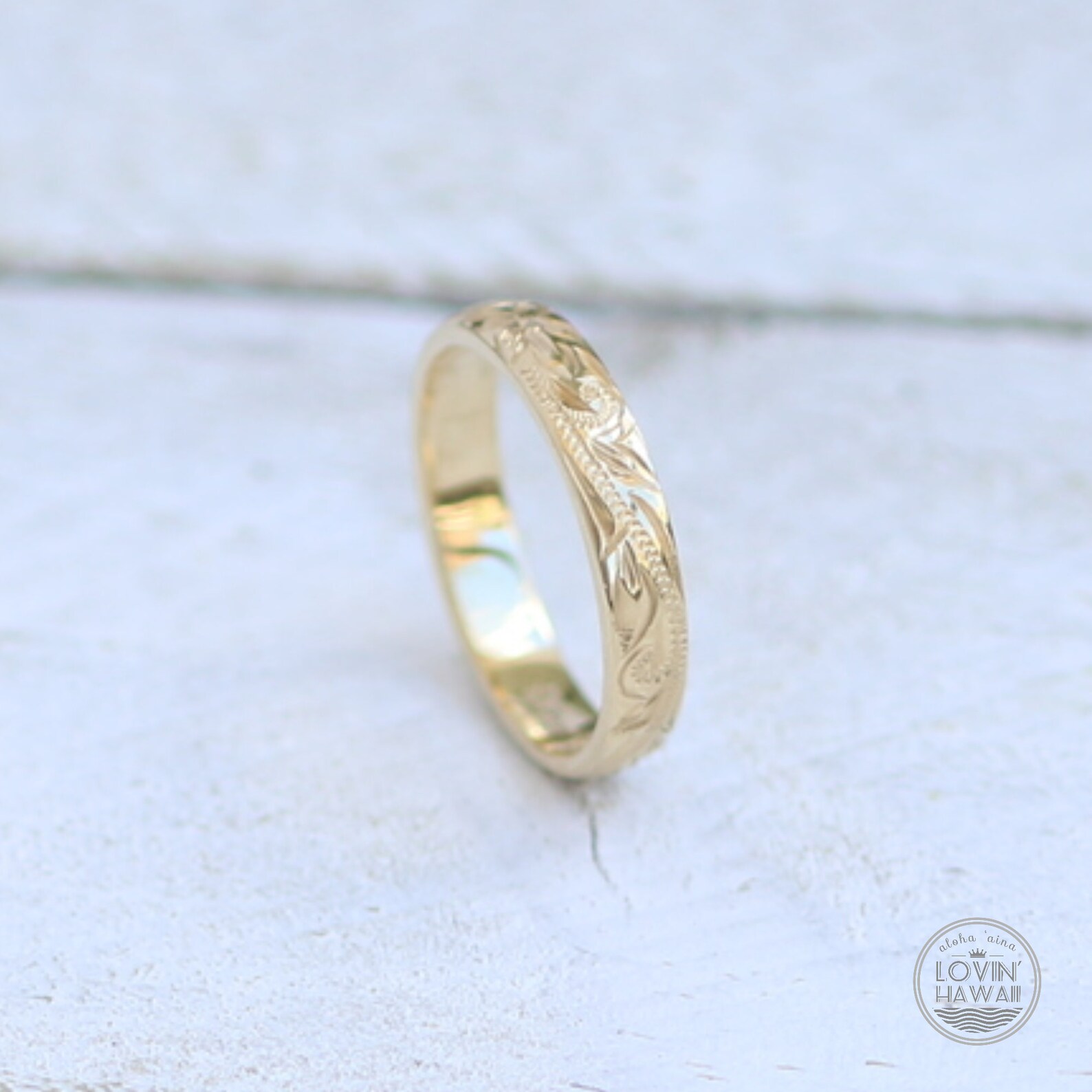 Hawaiian Ring Hawaii Wedding Ring Flower Wedding Ring Etsy