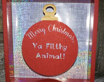 Christmas Table-top Decor Home Alone Quote Irreverent Funny