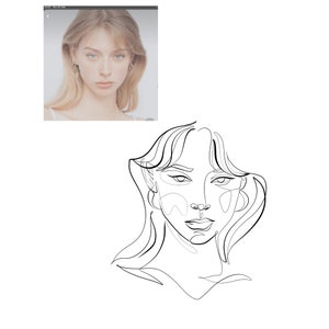 Custom One Line Portrait – Personalized Minimalist Line Art Drawing – Unique Gift for Couples & Families