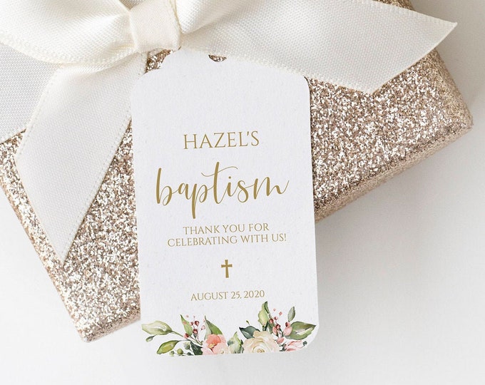 Printable Baptism Favor Tags Baptism Favor Tags Template - Etsy