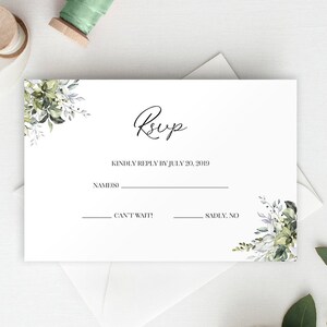 RSVP Card Template, Printable RSVP Card, Editable Rsvp Cards, RSVP ...