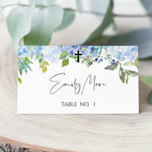 Baptism Place Cards, Christening Place Cards, First Communion Cards, Baptism Decoration, Wedding Place Cards, Instant Download, Print, 8117