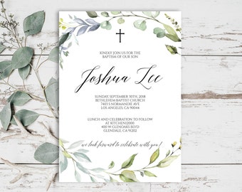 baptism invitations etsy