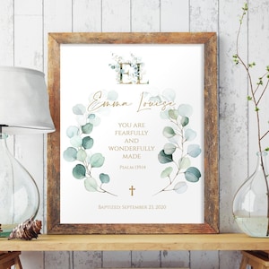 Personalized Baptism Gift, Baptism Gift Girl, Baby Girl Gift, Godchild Baptism Gift, Dedication Baptism Sign, Nursery Decor, Wall Art. 8104G