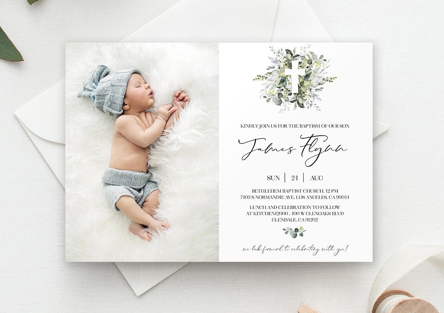 baby baptism invitation cards