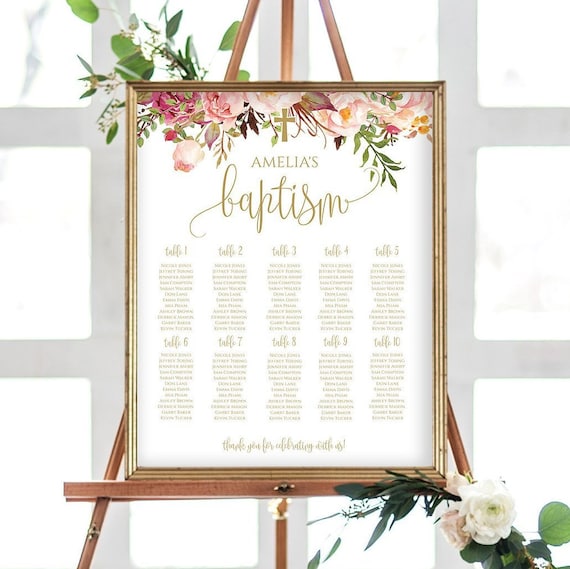 Baptism Seating Chart