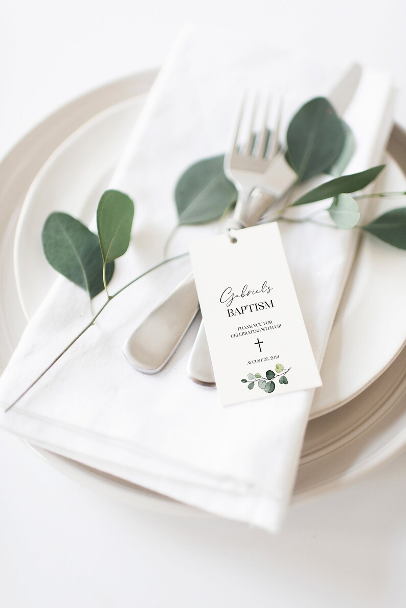 Baptism Favor Tags Party Favor Tags Christening Tags First Etsy