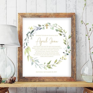 Irish Blessing Baptism Gift, Christening Gift, Irish Baptism, Dedication Gift, First Communion, Baptism Printable, Godmother Gift  8041