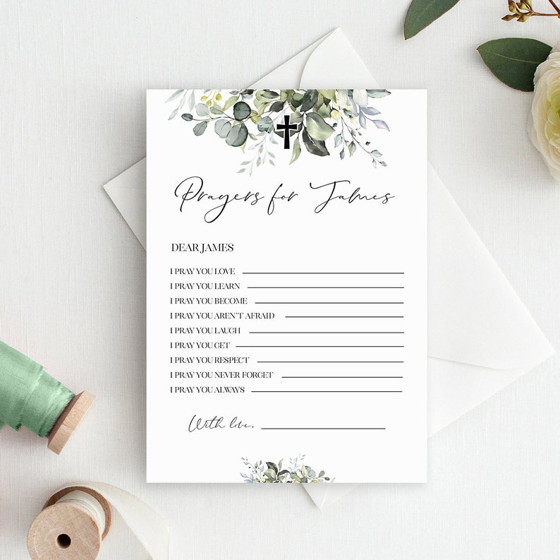 Prayers for Baby Printable Baptism Prayer Card Printable | Etsy