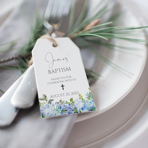 Baptism Favor Tag, Baptism Thank You Tag, Personalized Baptism Favor Tag, First Communion Tag, Baby Baptism Favor Tag Printable 8117