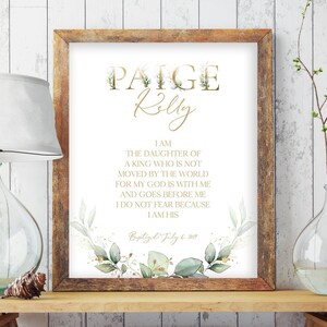 Gift For Goddaughter Baptism, Printable Baptism Gift, Christening Gift Girl, Personalized Baptism, Dedication Gift, Bautizo, Godparents 8068