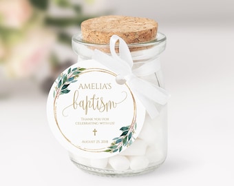 Baptism Favors, Baptism Decoration, Baptism Tags, Printable Baptism, Baby Dedication, Communion Favors, Christening Decor, Thank You   8002