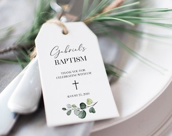 Baptism Favor Tags, Baptism Thank You Tags, Personalized Baptism Favor Tag, First Communion Tags, Mi Bautizo Tags, Mi Baptismo, Baptism 8059