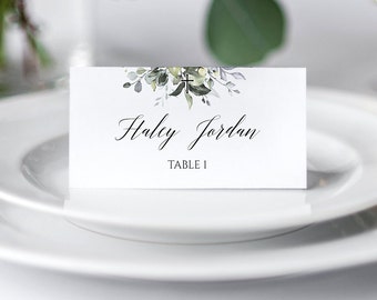 Baptism Place Cards, Baptism Decoration, Place Card Template, First Communion Place cards, Floral Baptism Decor, Editable Baptism, 8022