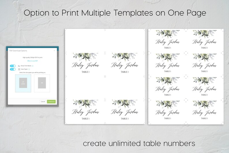 Baptism Place Cards Baptism Decoration Place Card Template Etsy