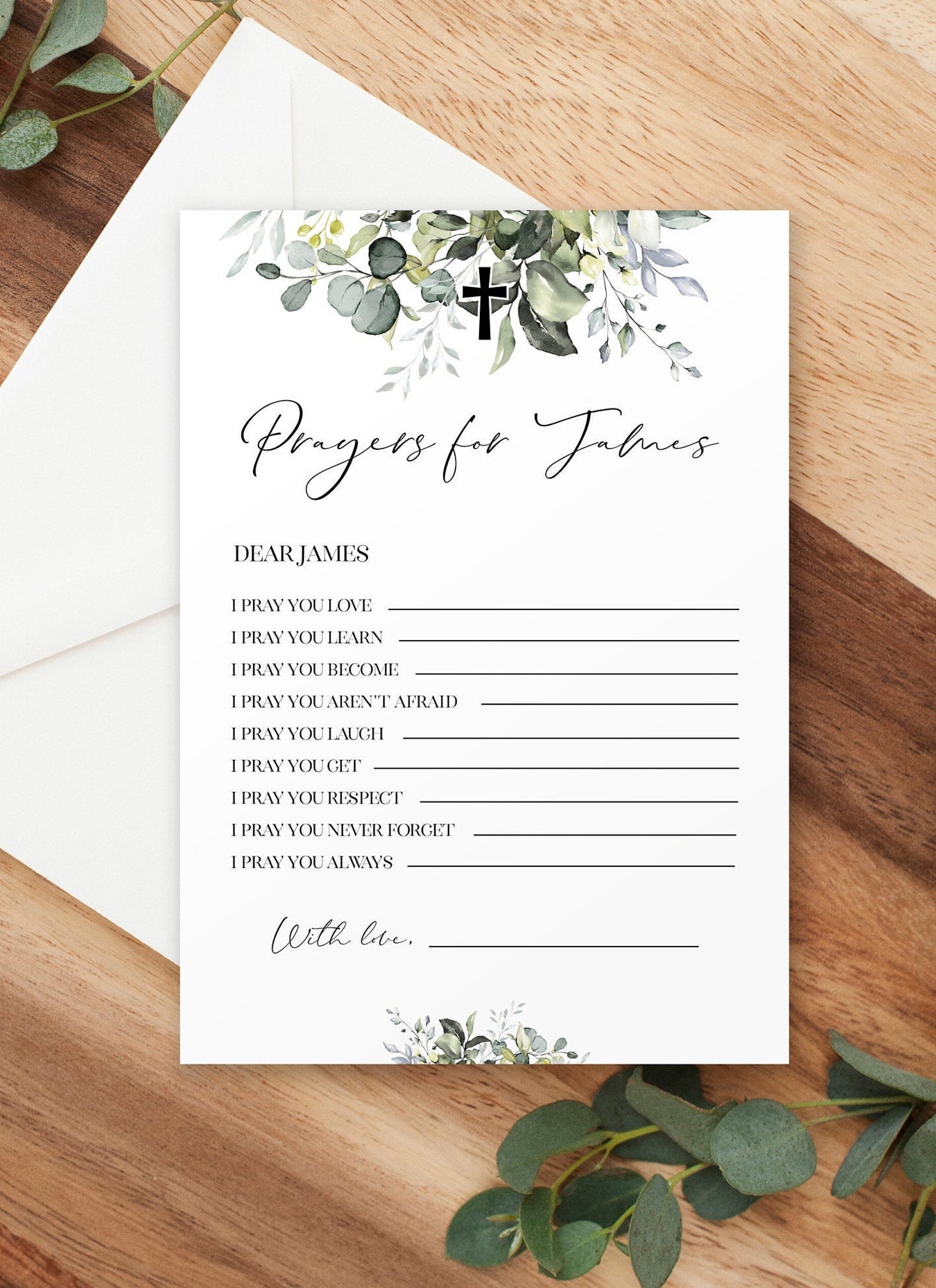 Prayers for Baby Printable Baptism Prayer Card Printable | Etsy