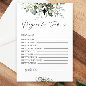 Prayers for Baby Printable, Baptism Prayer Card, Printable Baptism ...
