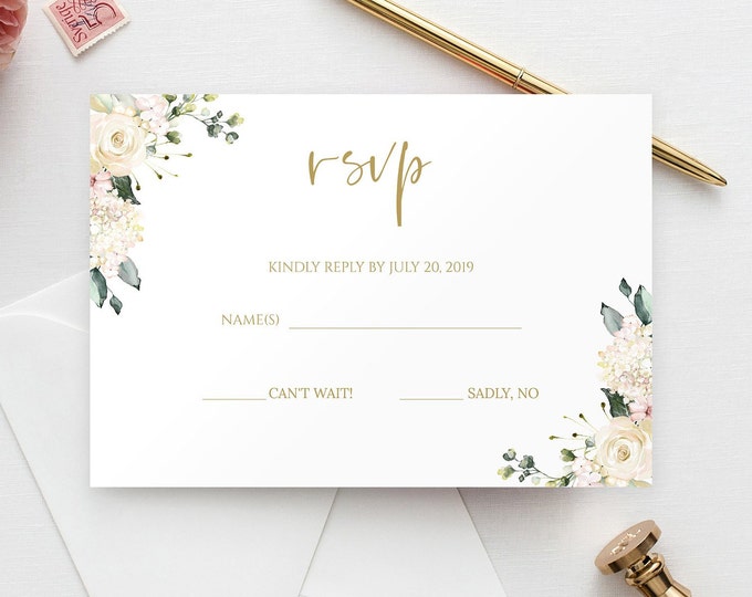 RSVP Card Template Printable RSVP Card Editable Rsvp Cards - Etsy