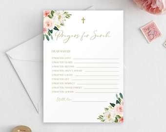 Prayers for Baby Printable Baptism Prayer Card Printable | Etsy