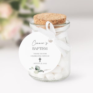 Etiquetas personalizadas para lembrancinhas de batismo, etiquetas de batismo, etiquetas para impressão de batismo, etiquetas de primeira comunhão, batismo floral, etiquetas de agradecimento, convite de batismo 8059