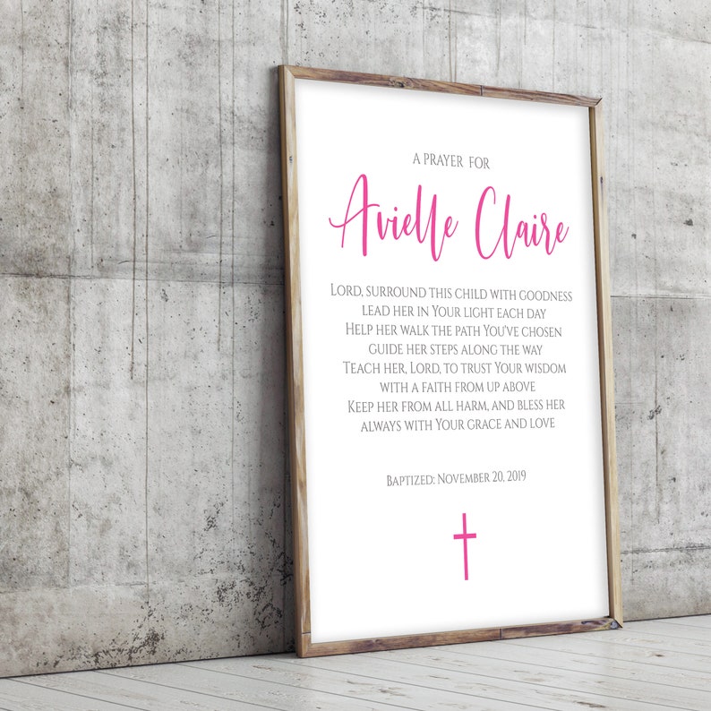 Baptism Printable Quote Custom Baptism Printable Sign Baby - Etsy