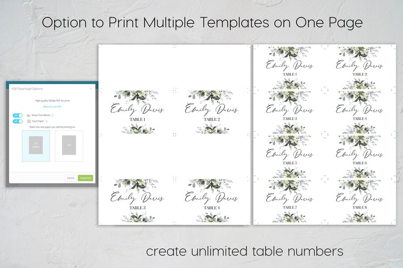 Baptism Place Cards Baptism Decoration Place Card Template Etsy