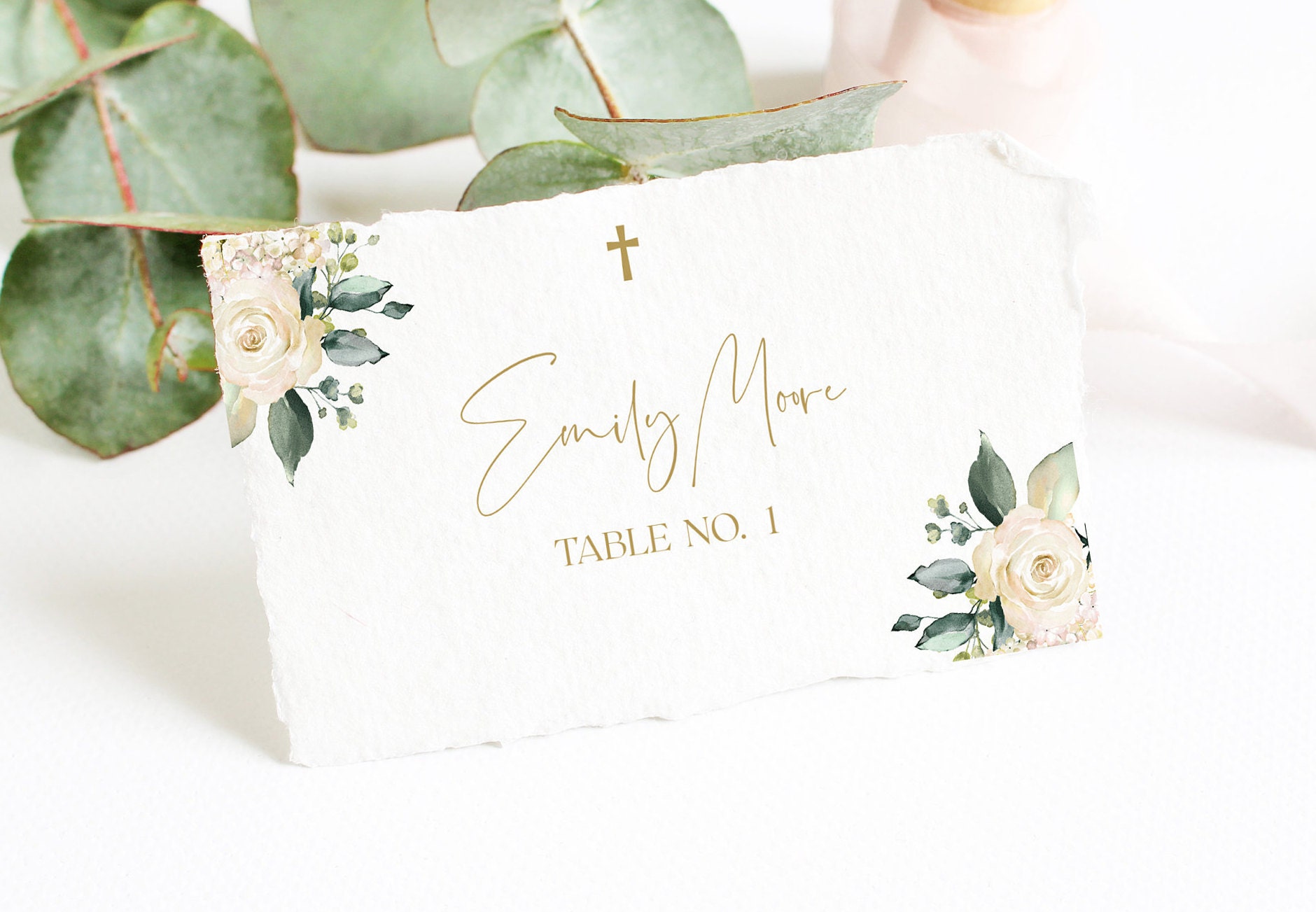 Baptism Place Cards Christening Place Cards First Communion Etsy