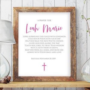 Baptism Printable Quote, Custom Baptism Printable Sign, Baby Dedication ...