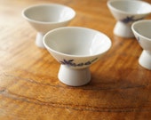 Four Vintage Porcelain Sake Cups from Gekkeikan Sake Company small Japanese cups