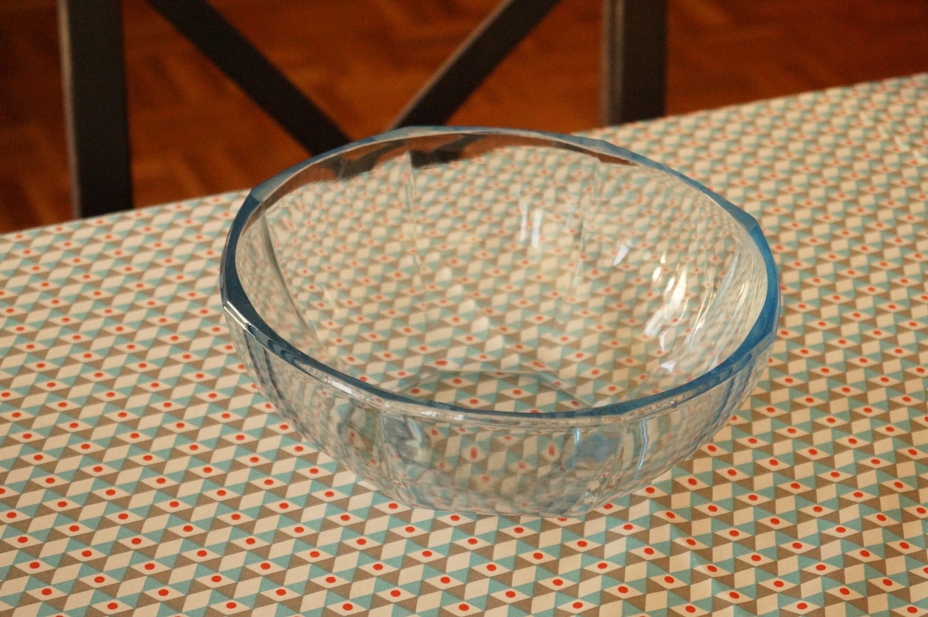 Light Blue Glass Fruit Bowl/ German Vintage/ Salad Bowl/ Blue Etsy