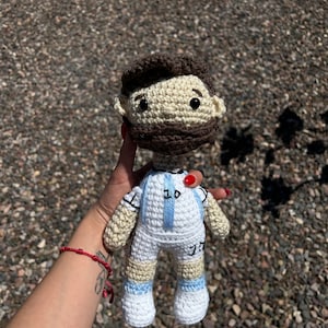 Lionel Messi Crochet Flower Bouquet