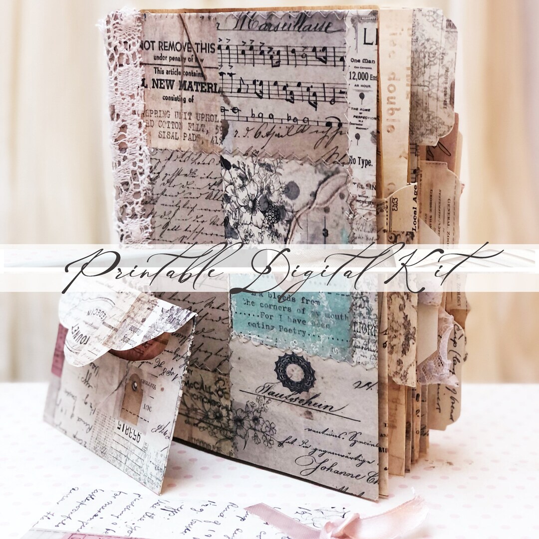 Printable Junk Journal Papers and Ephemera / Vintage Collage Letters ...