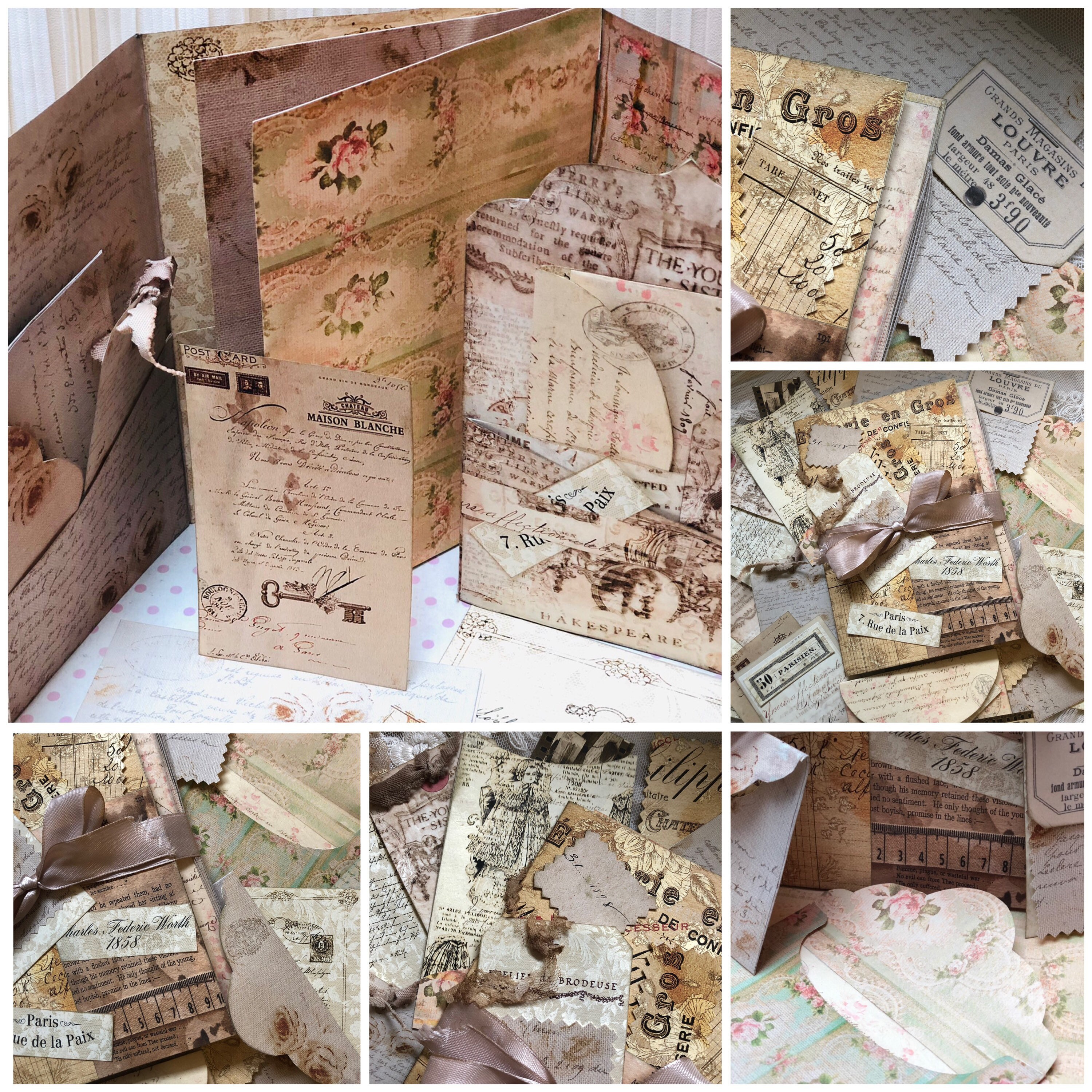 Printable Collage Junk Journal Papers and Ephemera / Vintage Digital ...