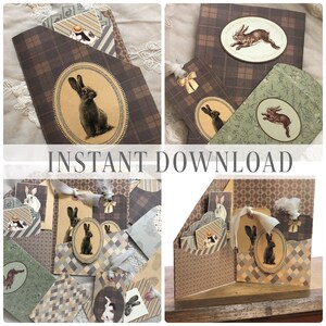Oster Folio Set zum Ausdrucken / Ephemera, Shabby, Chic, Junk Journal Cluster, Planer / Sofort-Download / Von Boho Love /102