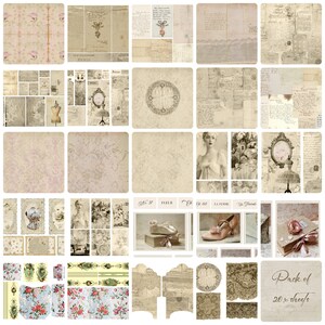Junk Journal Printable Old Papers / Instant Download DIY Book Pages ...
