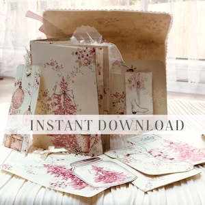 Carnet de notes minable de Noël et éphémères / Kit numérique de création imprimable à téléchargement immédiat / Par Boho Love n° 155