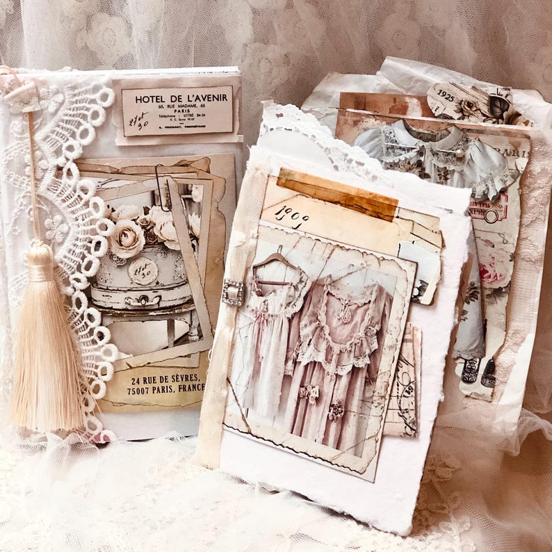 Junk Journal Kit / Digital Printable Vintage Book Pages / Instant ...