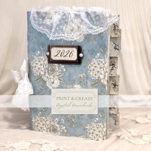 2026 planner printable organizer digital kit botanical calendar / diary journal notebook / By Boho Love / 081