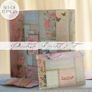 Ausdruckbares collage junk journal DIY Buchseiten & Ephemera/ digital kit Von Boho Love no. 113