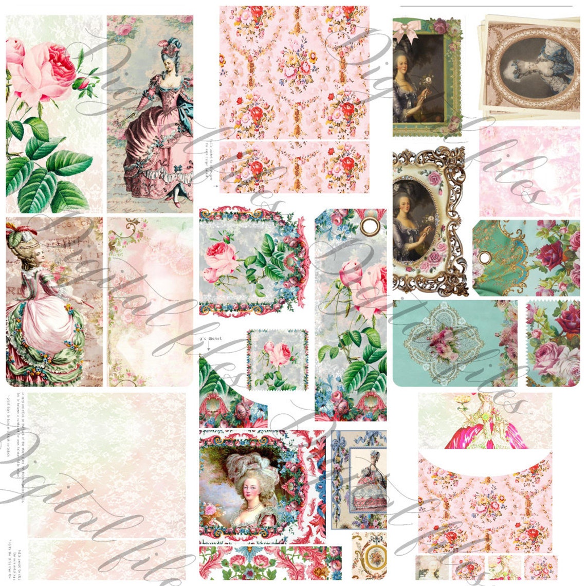 Marie Antoinette Printable Ephemera / Instant Download Digital - Etsy