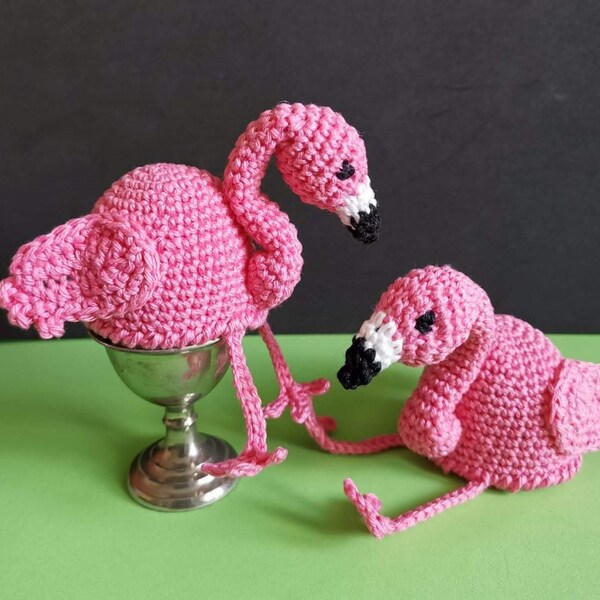 Egg warmer flamingo, flamingos crocheted, egg hat