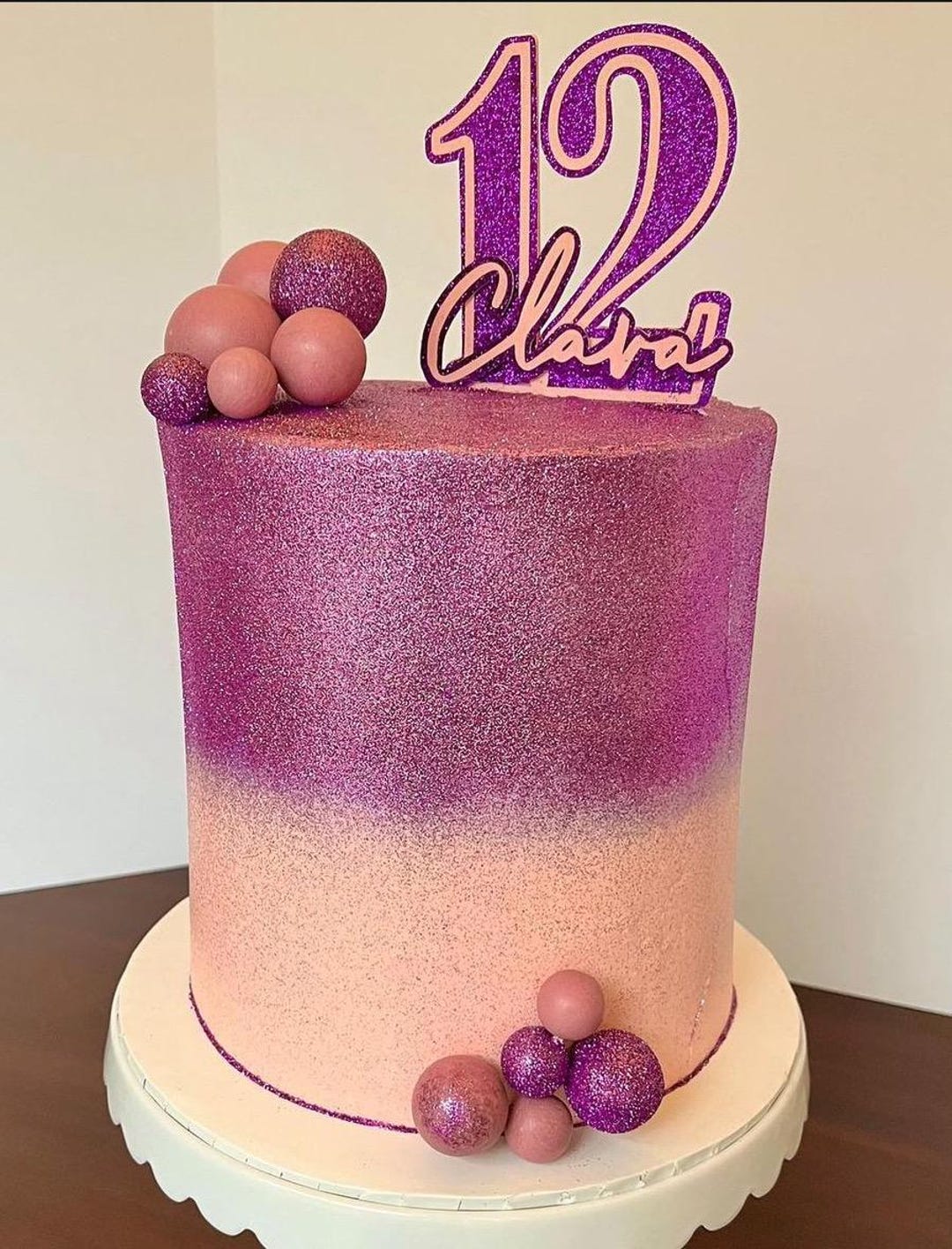 Cake Topper - Name and Age, Layered - Etsy