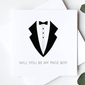 Page Boy Proposal Card