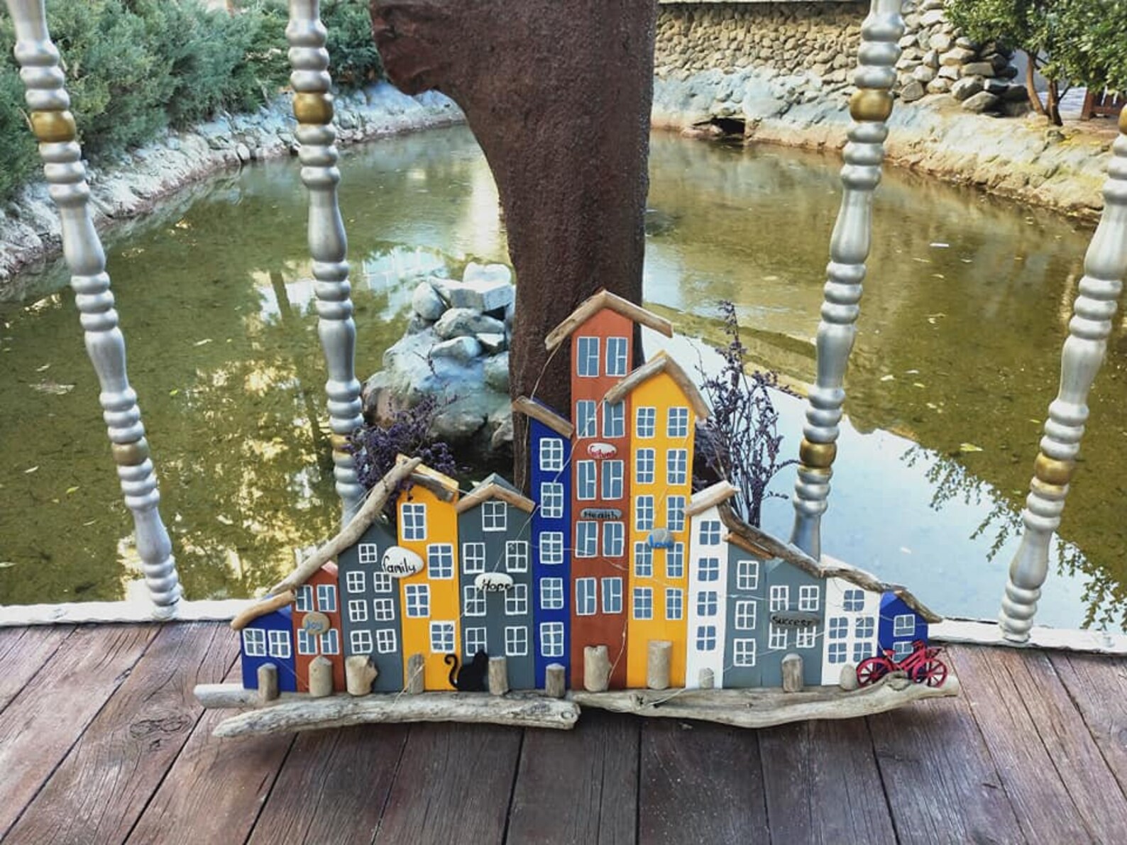 Driftwood Cottages Wall Hanging Home Art Decor Led Lighted Etsy