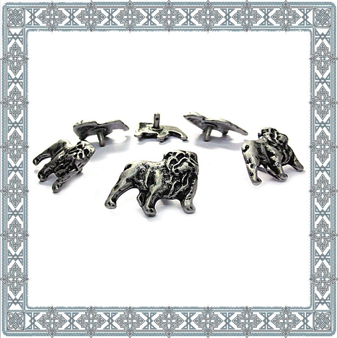 12 Decorative Rivets DEUTSCH BULLDOG S Old Silver Rivets Etsy UK